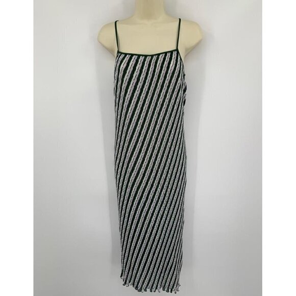 DVF Diane von Furstenberg Novalee Flag Stripe Lavender Fog green midi dress XS - Picture 2 of 7